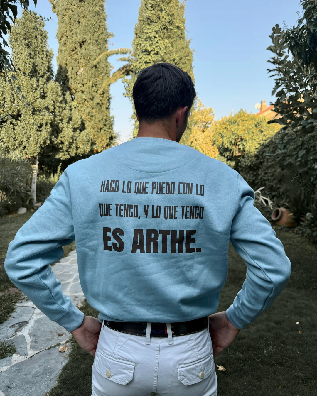 SUDADERA "ORIGEN" UNISEX AZUL CIELO