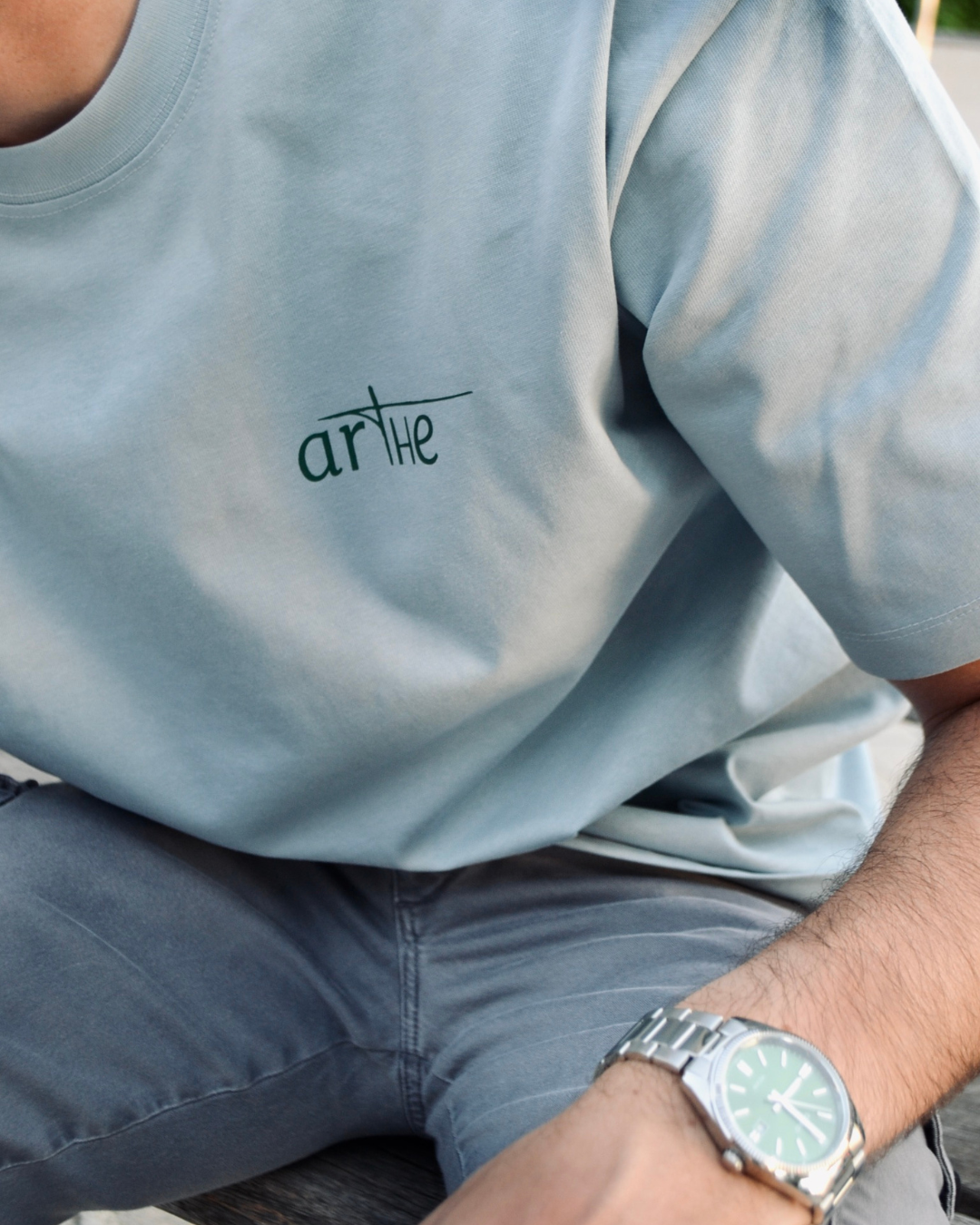 CAMISETA "DOLORES" AZUL OVERSIZE