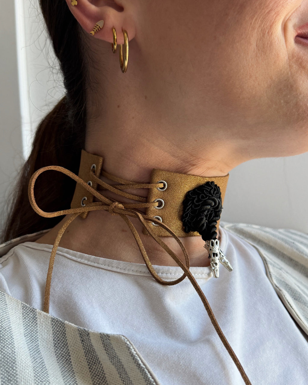 CHOCKER "TORERO" ANTELINA ORO/PLATA
