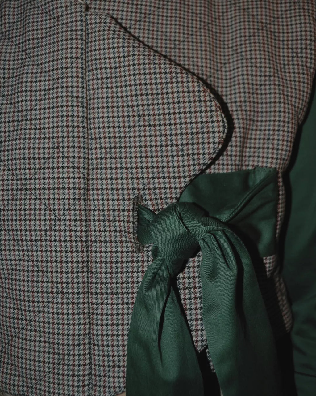 CHAQUETA CROPPED PATA DE GALLLO "ROCÍO"