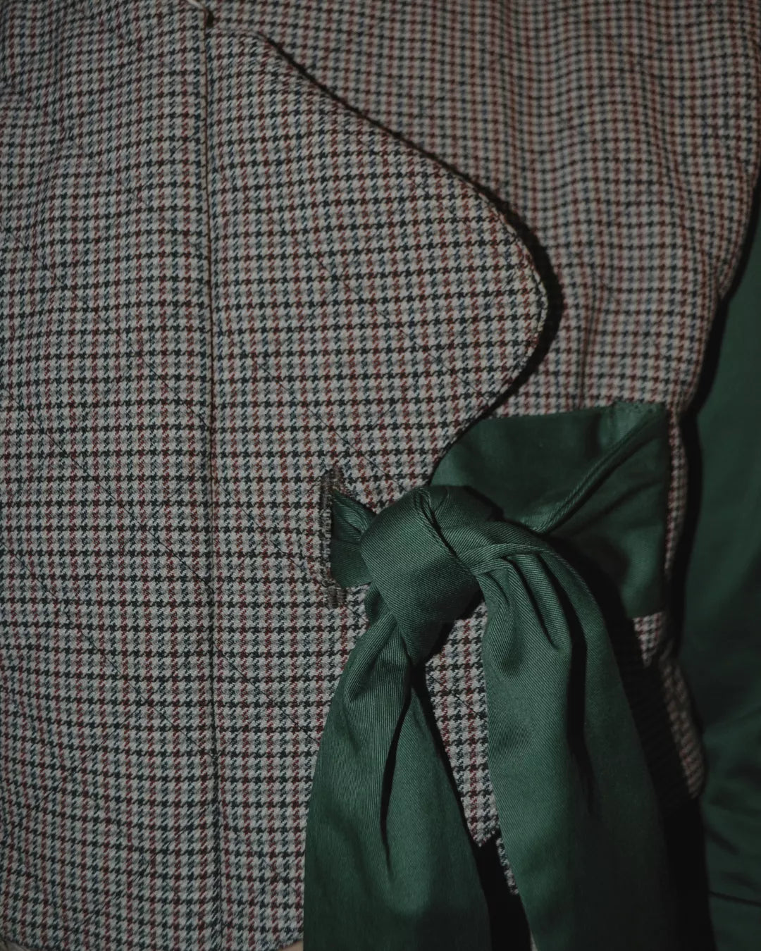 CHAQUETA CROPPED PATA DE GALLLO "ROCÍO"