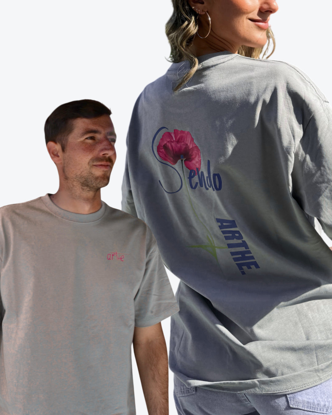 CAMISETA "VIBRA" GRIS UNISEX OVERSIZE