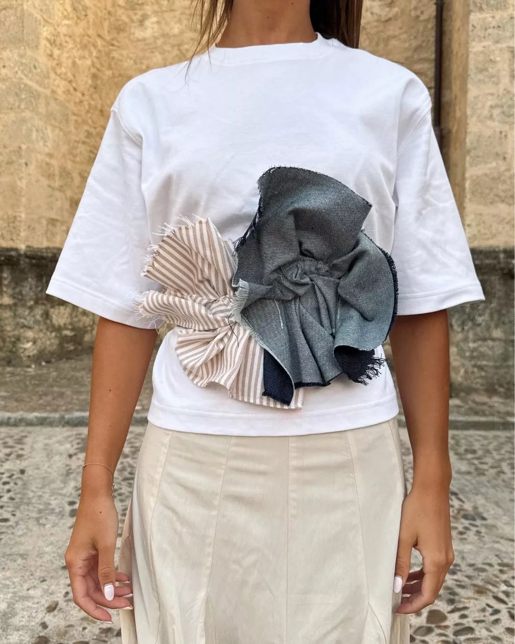 FAJÍN FLOR DENIM "JULIANA"