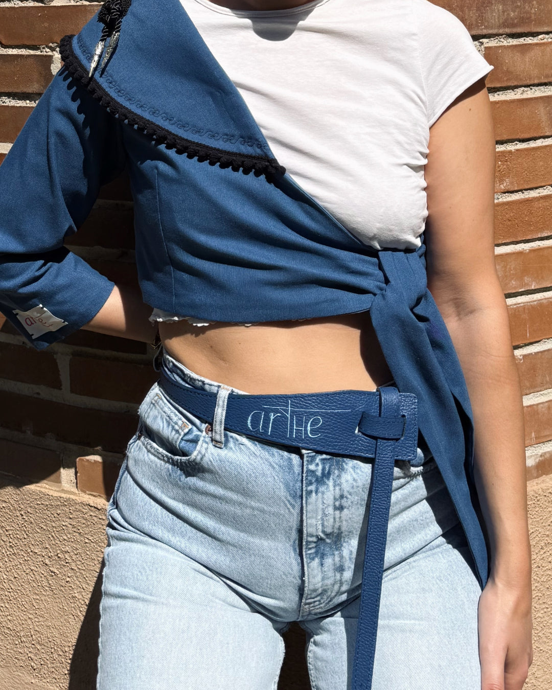 CINTURÓN/ FAJÍN ICON PIEL AZUL