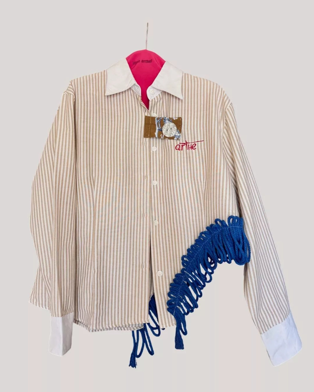 CAMISA OVERSIZE RAYAS "ARENA"