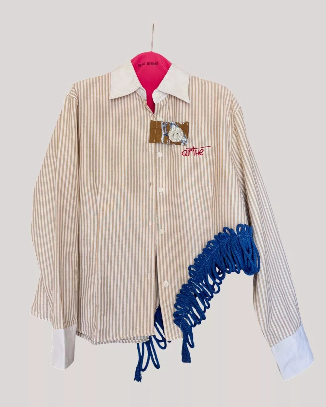 CAMISA OVERSIZE RAYAS "ARENA"