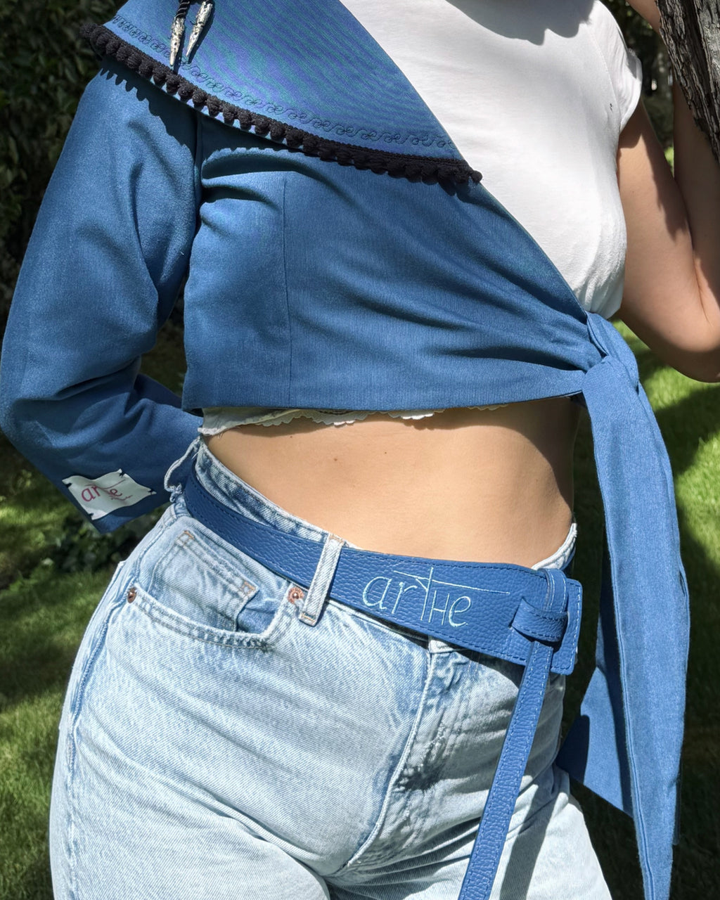CINTURÓN/ FAJÍN ICON PIEL AZUL