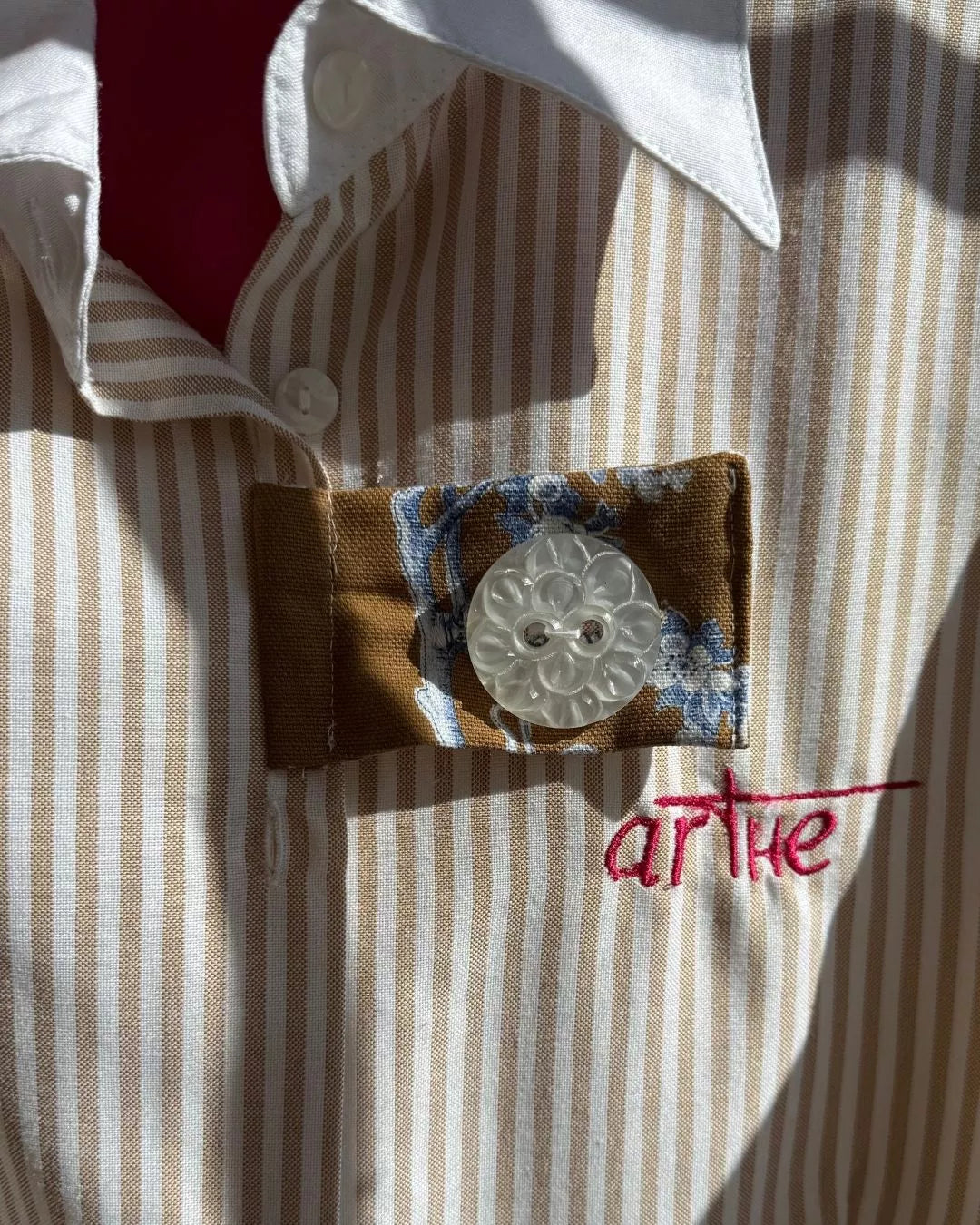 CAMISA OVERSIZE RAYAS "ARENA"