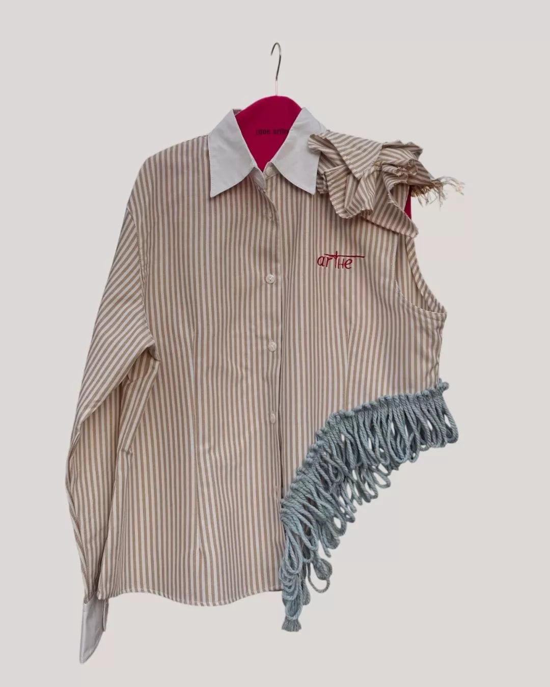 CAMISA OVERSIZE RAYAS "ARENA"