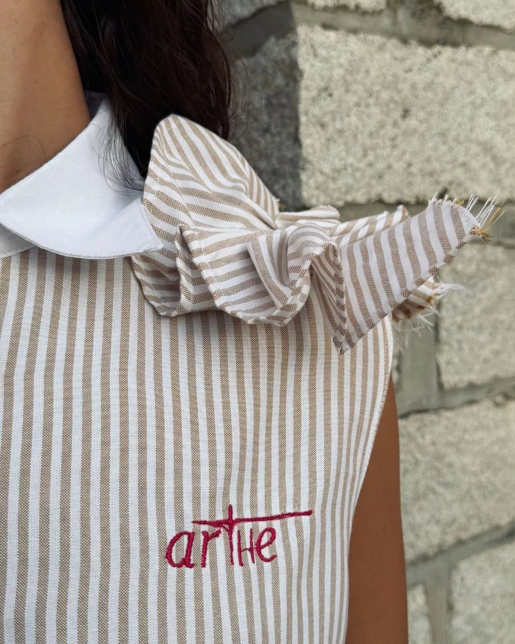 CAMISA OVERSIZE RAYAS "ARENA"
