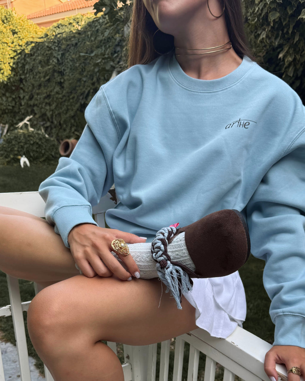 SUDADERA "ORIGEN" UNISEX AZUL CIELO