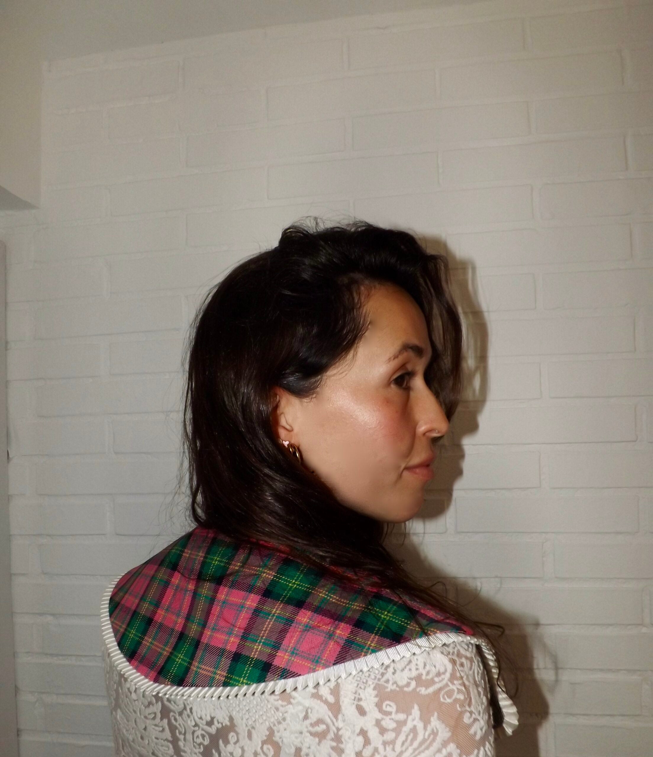 FALSO CUELLO TARTÁN/DENIM