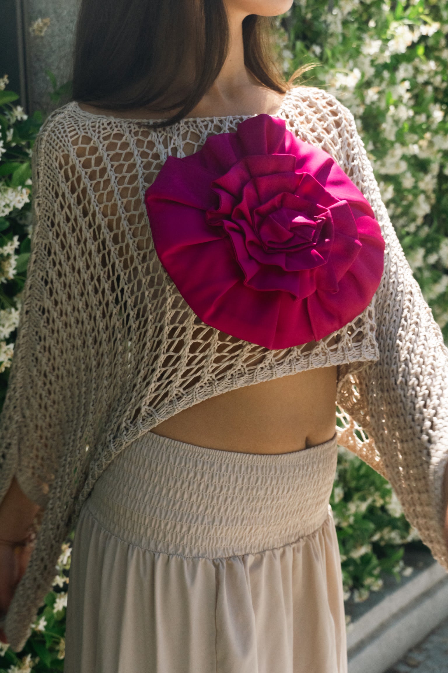 PONCHO CALADO FLOR "TERESA"