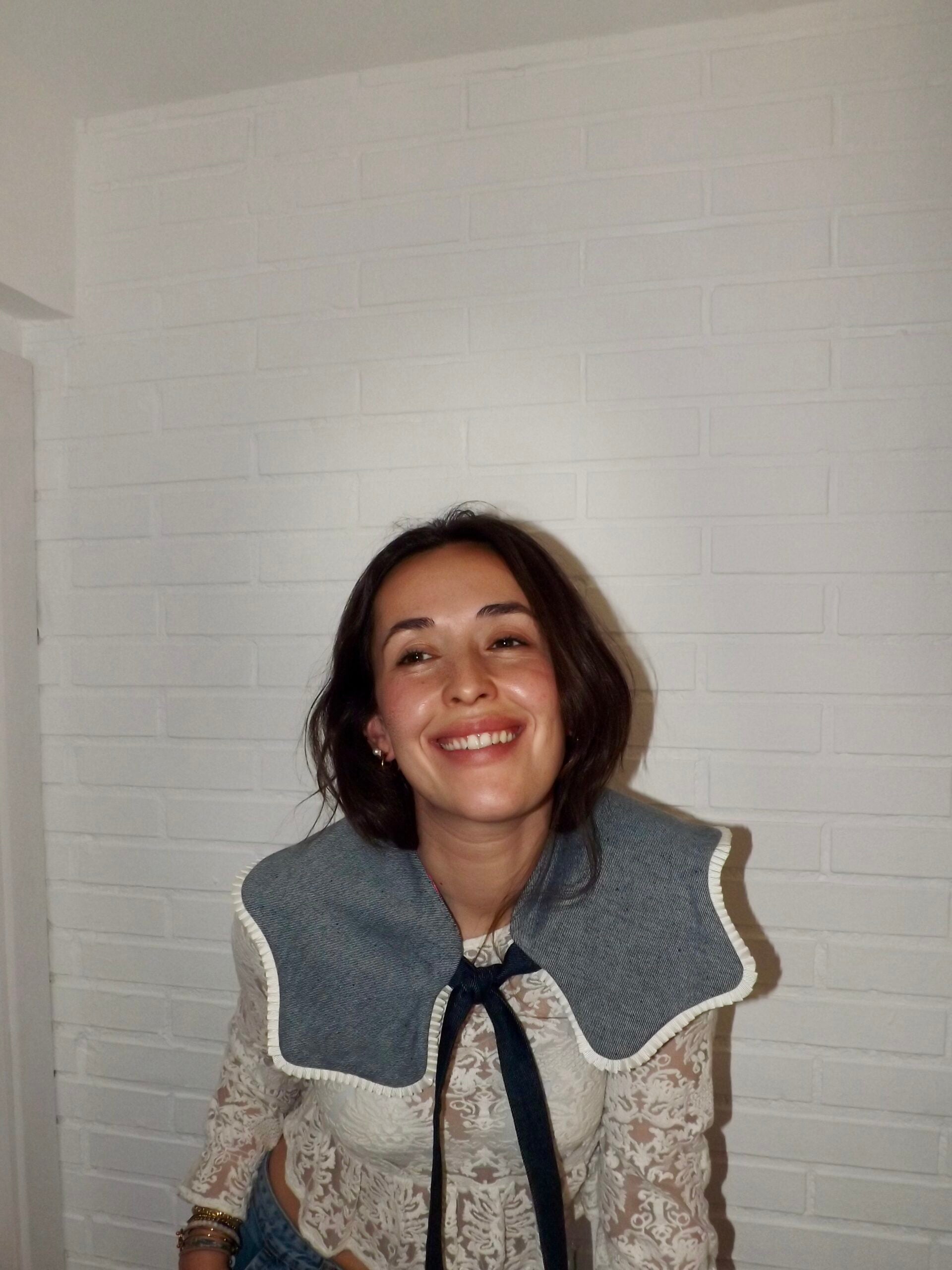 FALSO CUELLO TARTÁN/DENIM