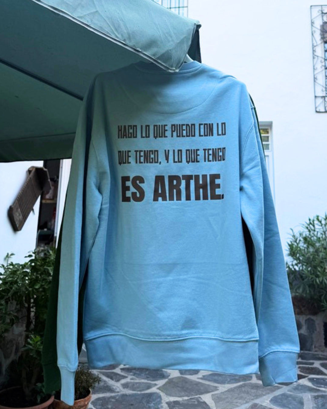 SUDADERA "ORIGEN" UNISEX AZUL CIELO