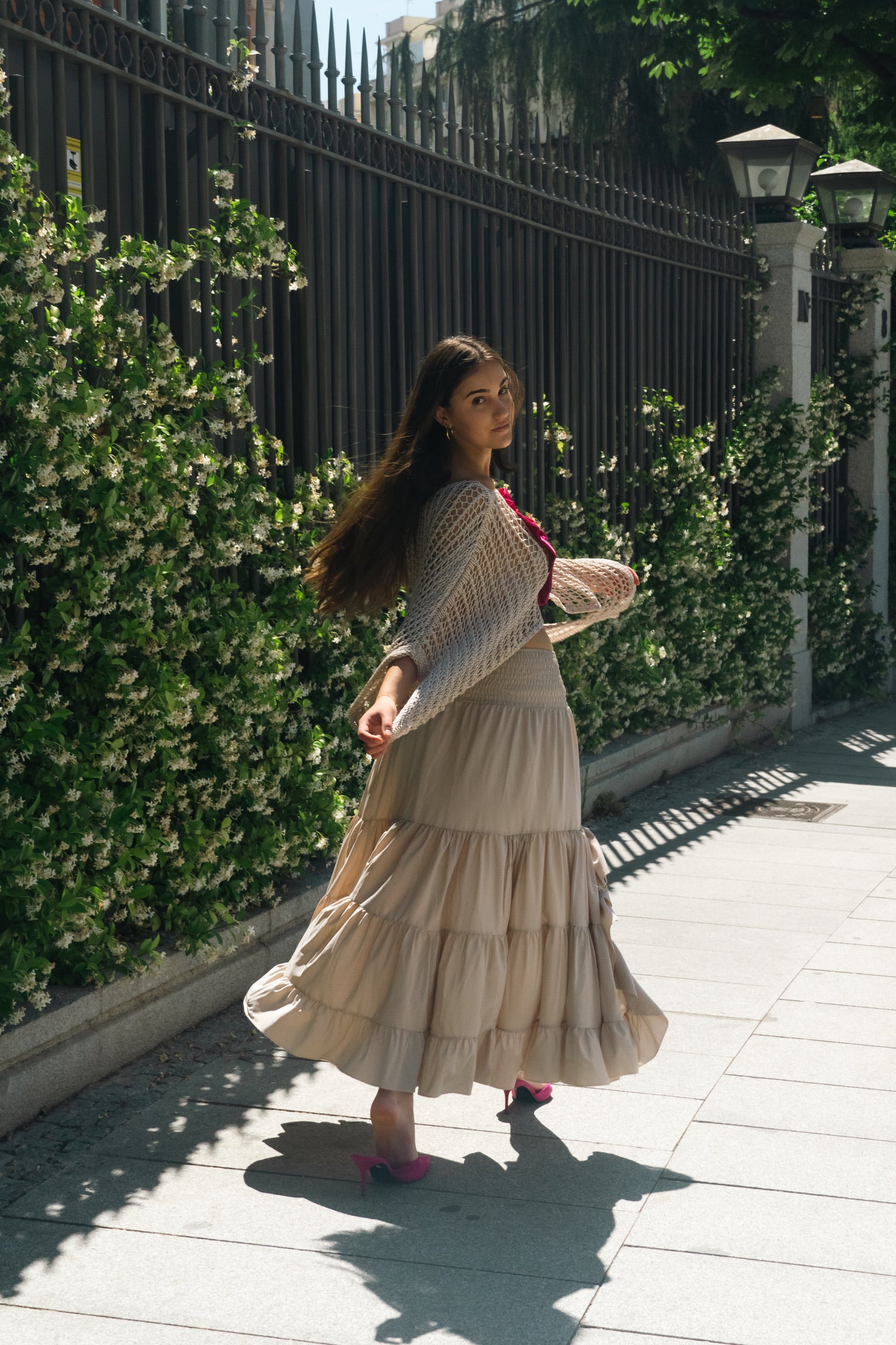 PONCHO CALADO FLOR "TERESA"