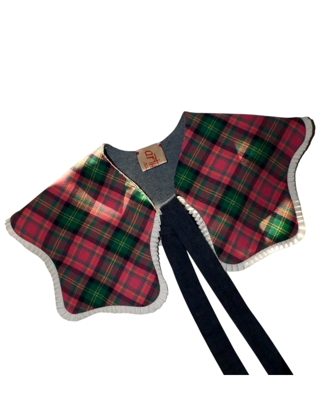 FALSO CUELLO TARTÁN/DENIM