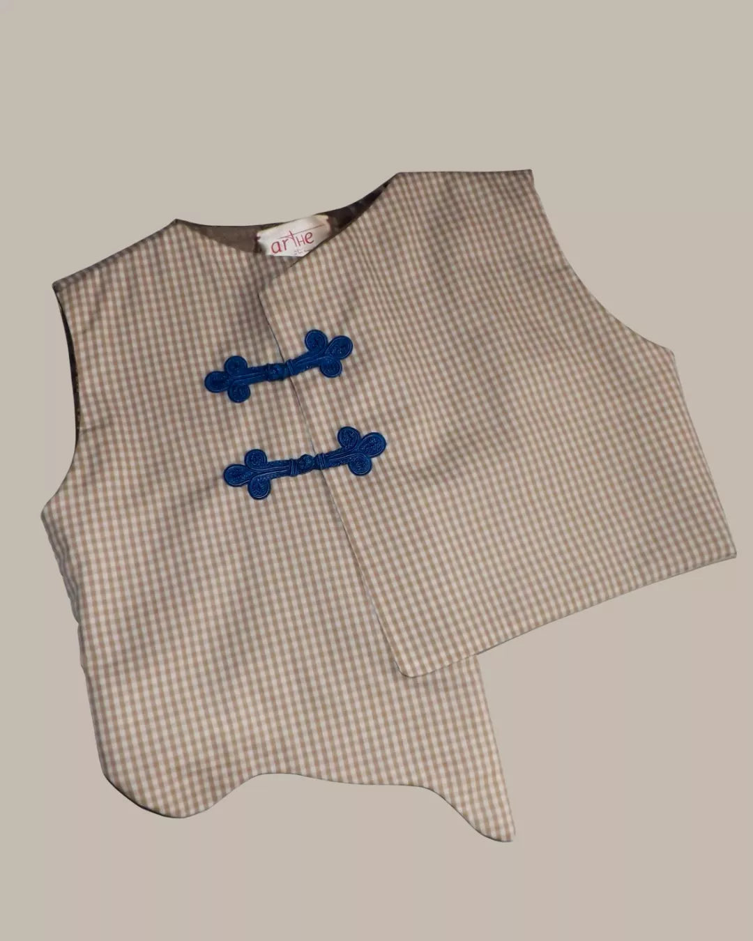 CHALECO ASIMÉTRICO VICHY "JUSTO"