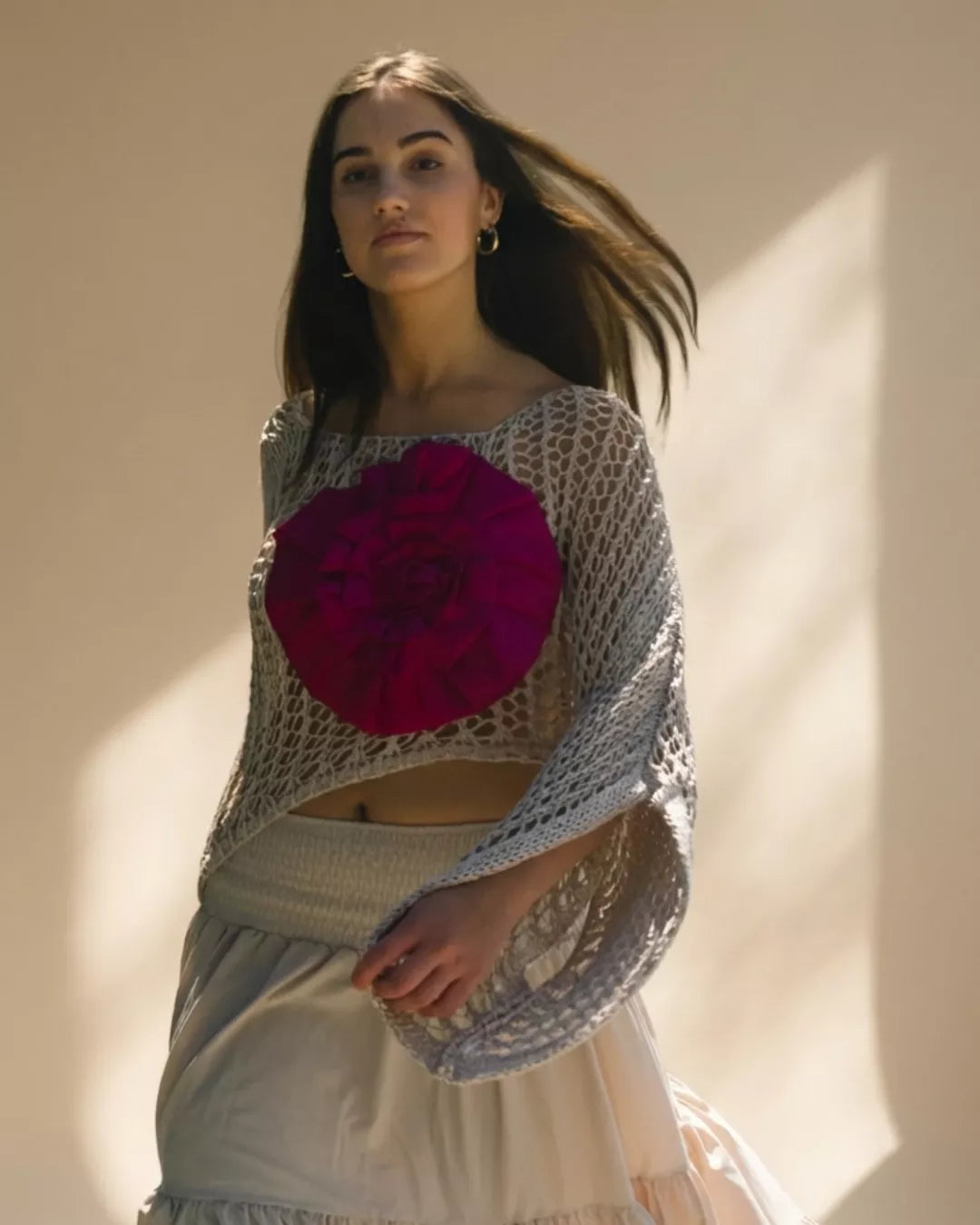 PONCHO CALADO FLOR "TERESA"